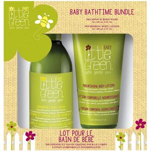 LITTLE GREEN Baby Bathtime Bundle Shampoo/Bagno,Nutriente Corpo Neonati Kit