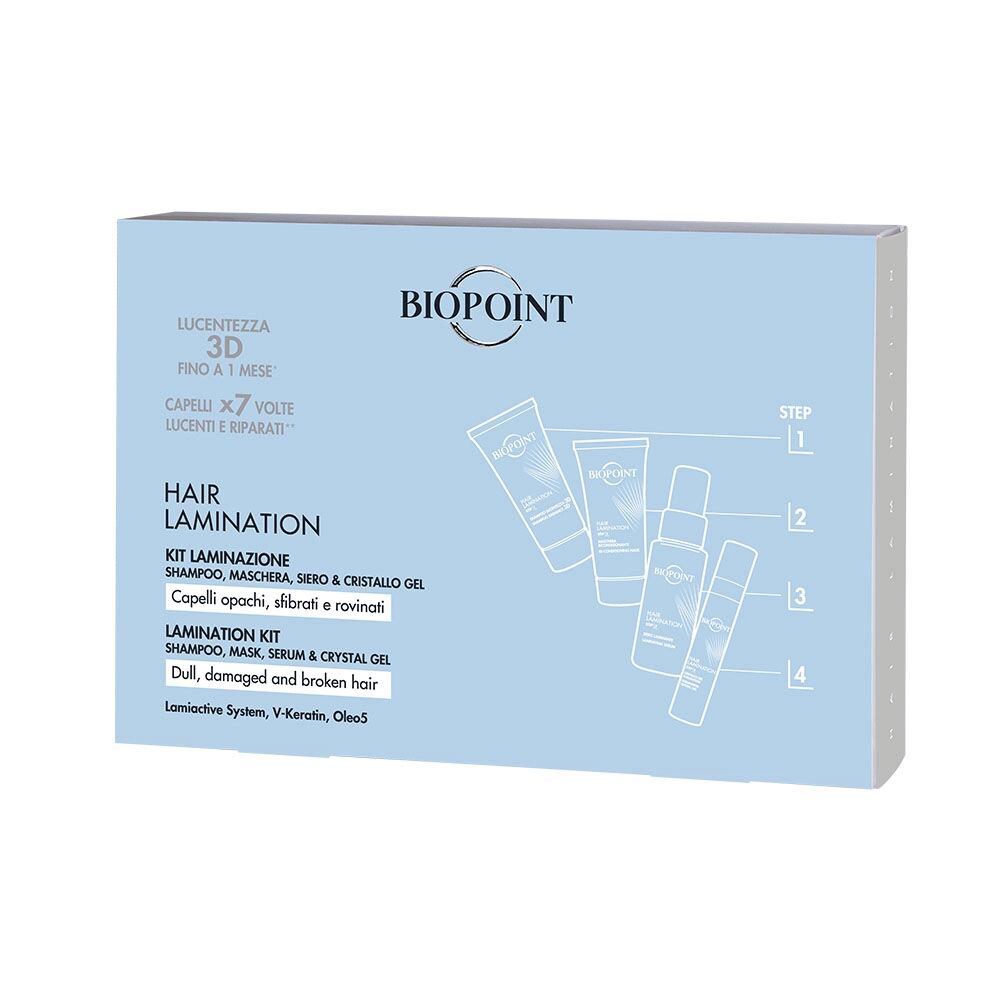 BIOPOINT Hair Lamination Kit Nutriente Rinforzante Levigante 3x20 ml + 8 ml
