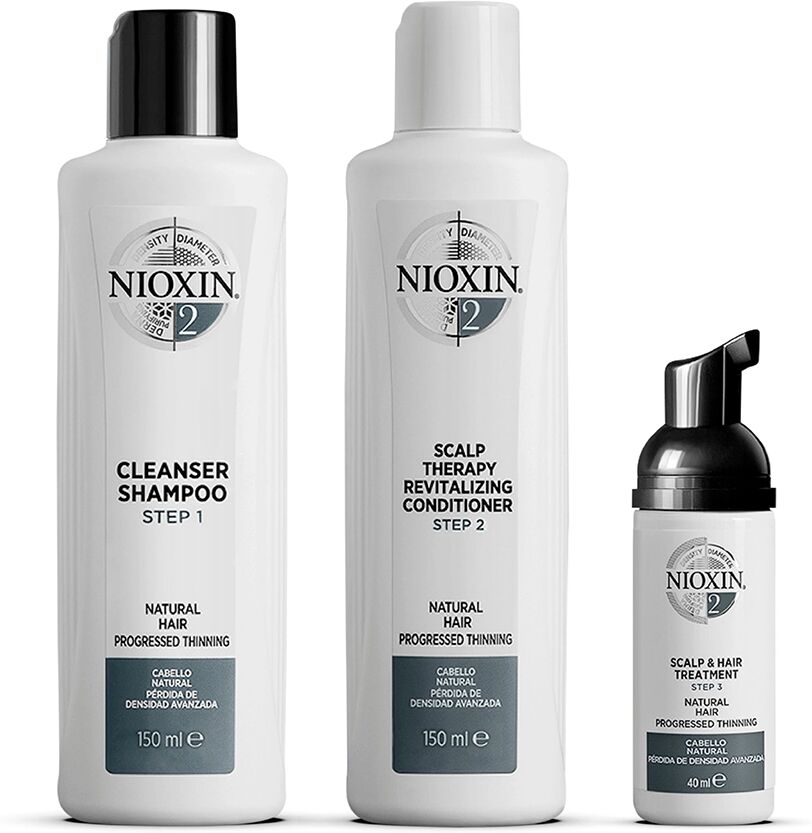 NIOXIN System 2 Kit Natural Hair Light Thinning Trattamento Rinforzante 3 pz