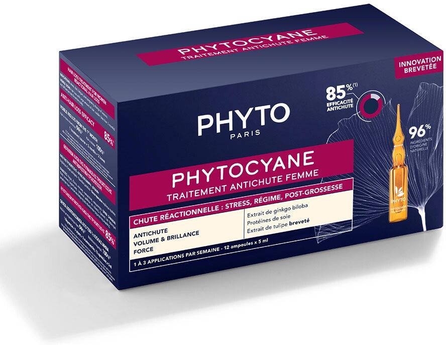 PHYTO cyane Trattamento Anti Caduta Donna Caduta Temporanea 12x5 ml