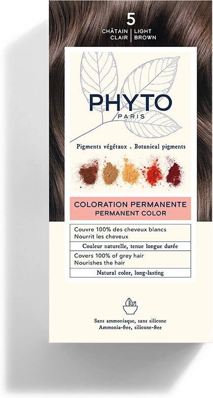 PHYTO Colorazione Permanente 5 Chatain Clair Tinta Naturale 5