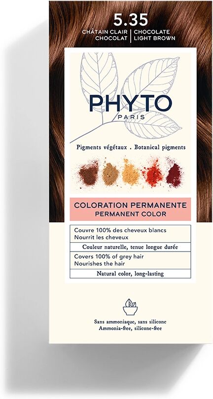 PHYTO Colorazione Permanente 5.35 Chatain Clair Chocolat Tinta Naturale 5.35