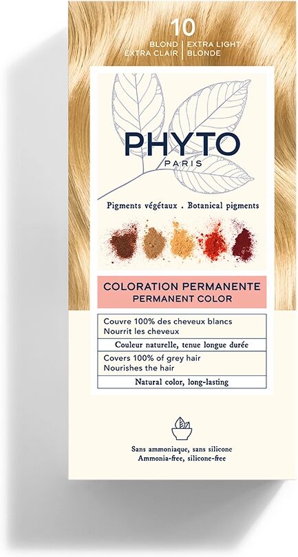 PHYTO Colorazione Permanente 10 Blond Extra Clair Tinta Naturale 10