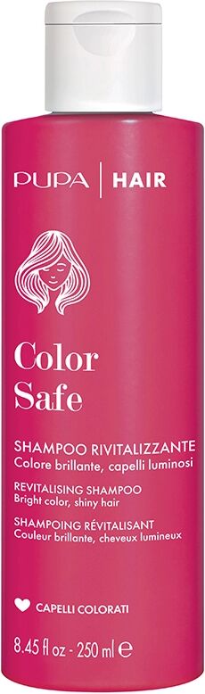 PUPA Hair Color Safe Shampoo Rivitalizzante Delicato e Illuminante Protettivo del Colore 250 ml