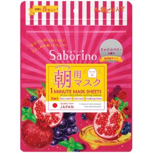 BCL Saborino Morning Facial Sheet Mask Moisture Rich 5 Maschere Giorno