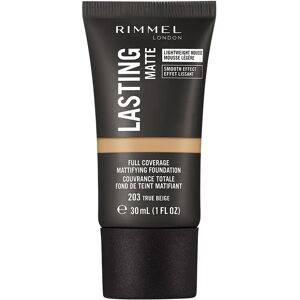 RIMMEL Lasting Matte 203 True Beige Fondotinta Fluido Opacizzante