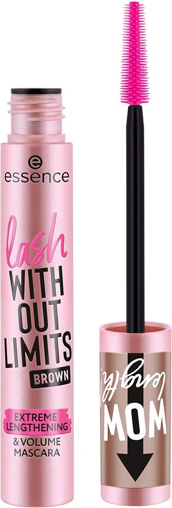 ESSENCE Lash Without Limits Mascara 02 Brown scovolino flessibile 13 ml