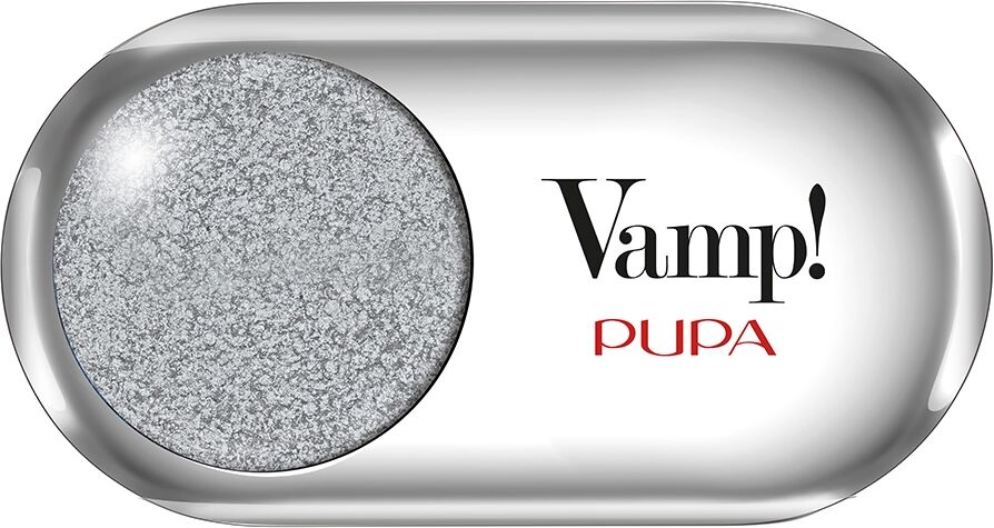 PUPA Vamp! Ombretto Metallic 302 Pure Silver Ombretto Altamente Pigmentato con Applicatore 1,5 gr