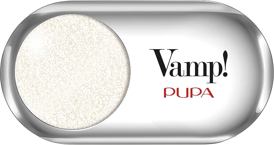 PUPA Vamp! Ombretto Top Coat 200 Sparkling Platinum Ombretto Altamente Pigmentato con Applicatore 1 gr