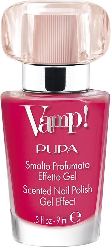 PUPA Vamp! Smalto 108 Bright Fucsia Smalto Profumato Effetto Gel Sfumature Pastello 9 ml