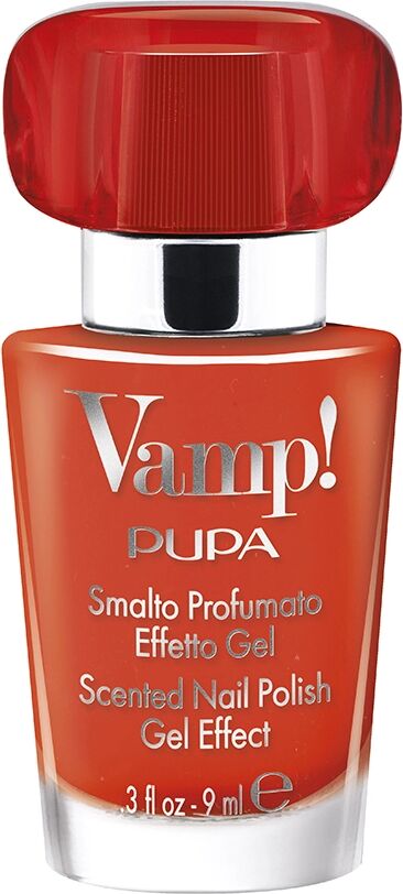 PUPA Vamp! Smalto 210 Sexy Orange Smalto Profumato Effetto Gel Fragranza Rossa 9 ml