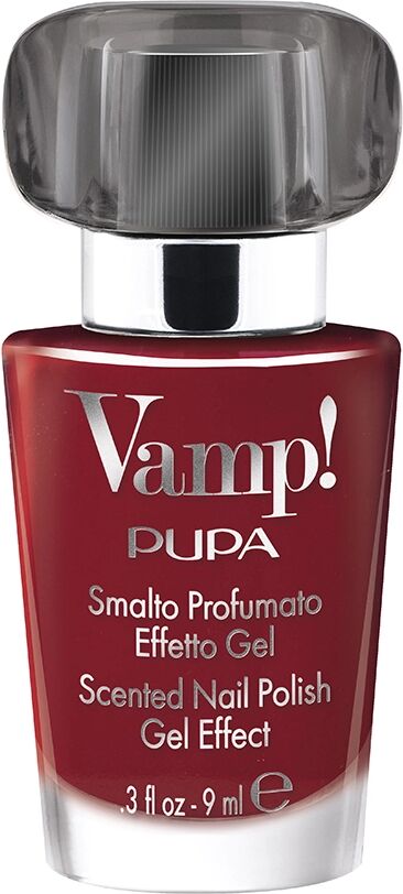 PUPA Vamp! Smalto 311 Burning Red Smalto Profumato Effetto Gel Fragranza Nera 9 ml