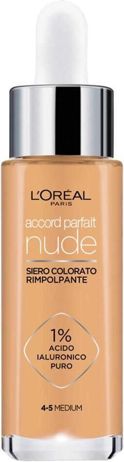 L'ORÉAL PARIS Accord Parfait Nude 4-5 Medium Fondotinta Siero Rimpolpante 30 ml