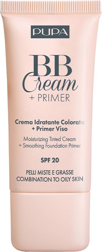 PUPA BB Cream + Primer Pelli Miste e Grasse 003 Sand Crema Idratante Colorata + Primer Viso 5 in 1 30 ml