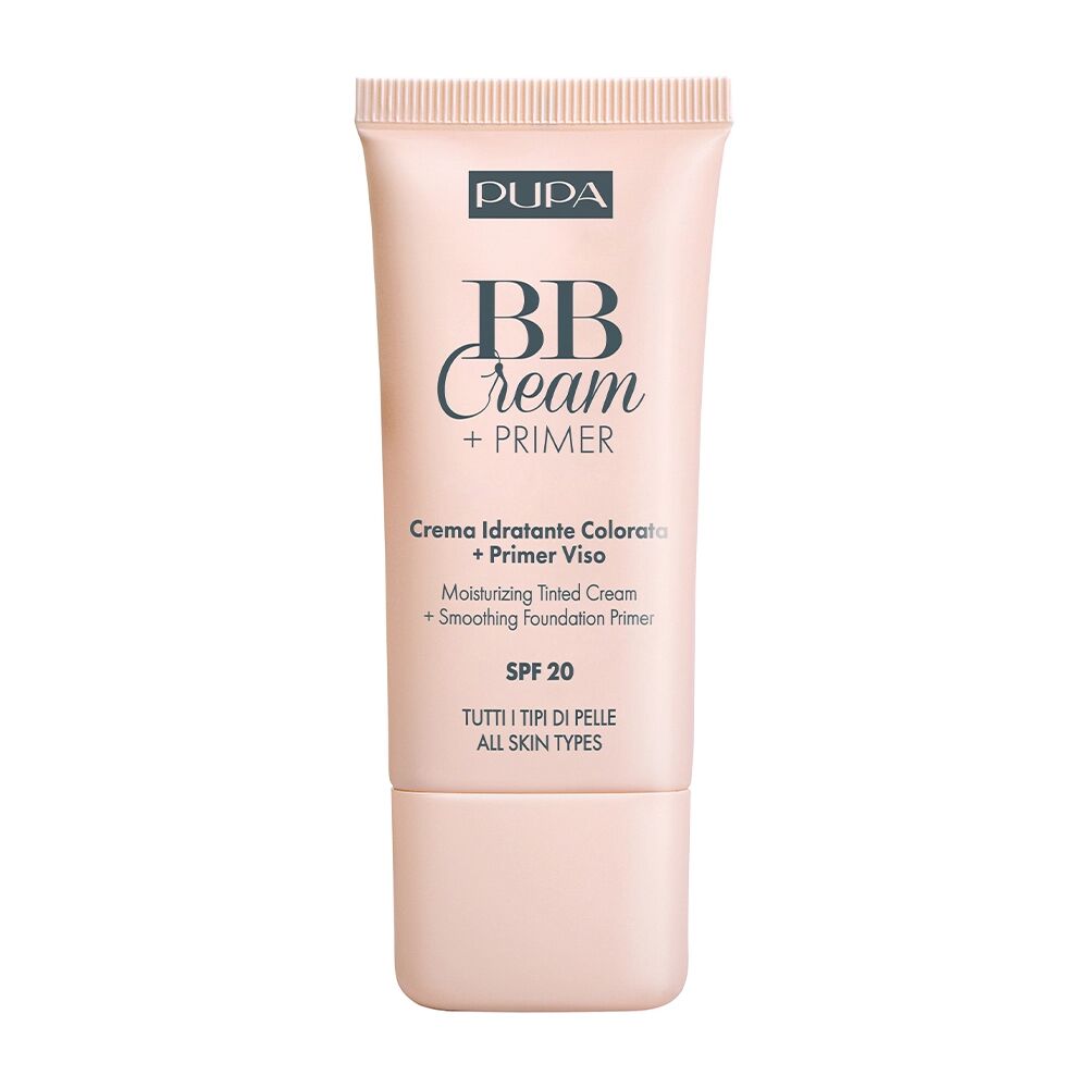 PUPA BB Cream + Primer Tutti i Tipi di Pelle 003 Sand Crema Idratante Colorata + Primer Viso 5 in 1 30 ml