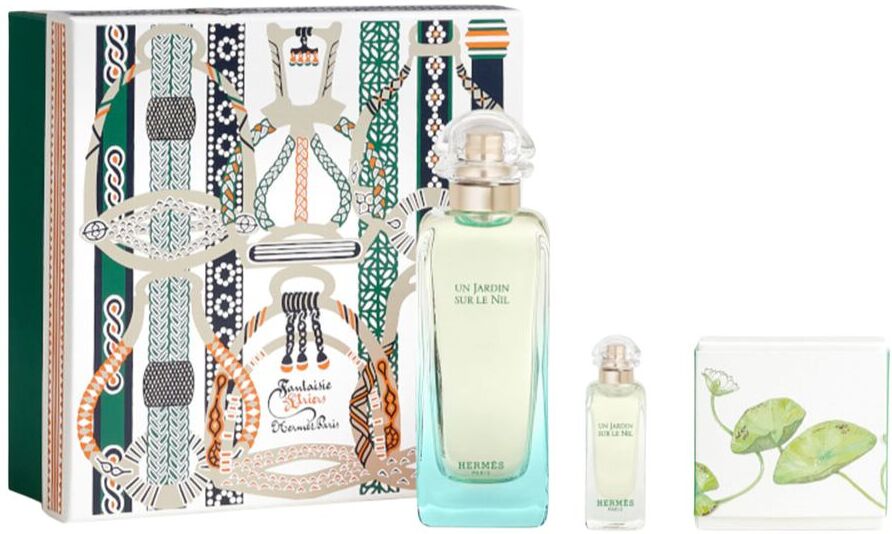 HERMES Un Jardin sur le Nil Eau de Toilette 100ml+Travel 7,5ml + Saponetta 50gr