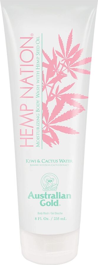 AUSTRALIAN GOLD Hemp Nation Kiwi & Cactus Water Bagnoschiuma Doposole 235 ml