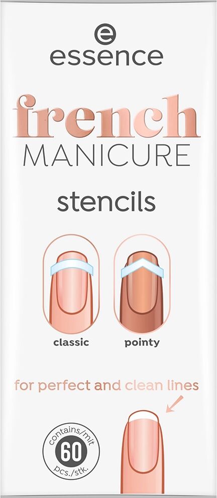 ESSENCE French Manicure Stencil 01 French Tips & Tricks Stentcil 60 pz