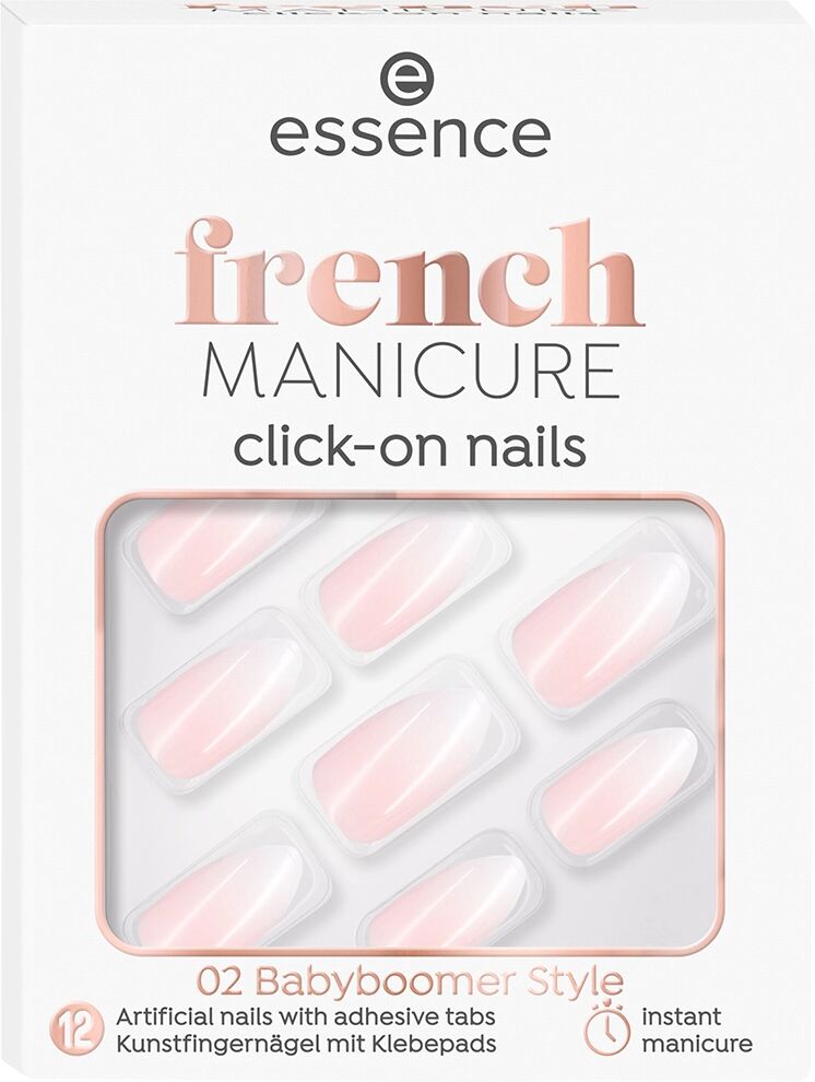 ESSENCE French Manicure Click&Go 02 Babyboomer Style autoadesivi 12pz