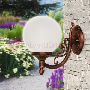 LIBERTI LAMP linea GARDEN Orione S20 Lampada A Parete Da Esterno Con Sfera Globo D.20