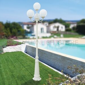 LIBERTI LAMP linea GARDEN Orione Bianco Lampione  Bianco Da Esterno Giardino Sfera Globo D.25