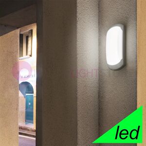 Gea Luce Srl Dixie Lampada A Parete Bianca Da Esterno Moderna A Led Ip54