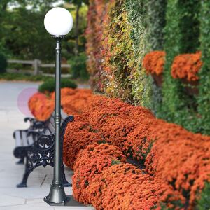 LIBERTI LAMP linea GARDEN Orione Antracite Lampione H. 172 Per Esterno Giardino Con Sfera Globo Policarbonato D.25 Gardenlight