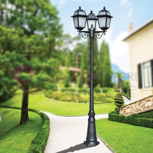 LIBERTI LAMP linea GARDEN Artemide Antracite Lampione H. 219 A 3 Luci Per Esterno Classico Lanterne Quadrate