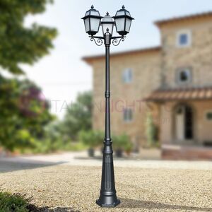 LIBERTI LAMP linea GARDEN Artemide Antracite Lampione H. 249 A 3 Luci Per Esterno Classico Lanterne Quadrate