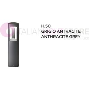 Gea Luce Srl Janet Lampioncino Moderno H. 50 Cm Da Esterno Ip54 Illuminazione Design Grigio Antracite