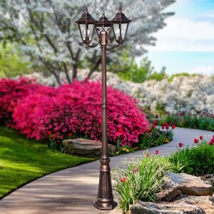 LIBERTI LAMP linea GARDEN Dafne Media Lampione H.211 A 3 Luci Lanterne Esagonali Esterno Giardino