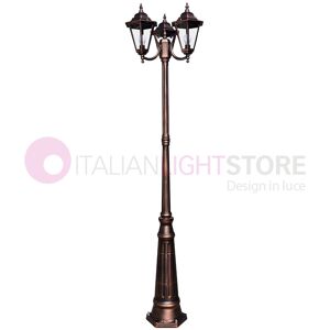 LIBERTI LAMP linea GARDEN Dafne Media Lampione H.241 A 3 Luci Lanterne Esagonali Esterno Giardino