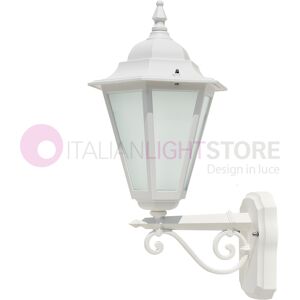 LIBERTI LAMP linea GARDEN Dafne Bianco Lanterna A Parete Esagonale Classica Per Esterno Giardino