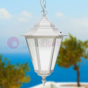 LIBERTI LAMP linea GARDEN Dafne Bianco Lanterna A Sospensione Esagonale Classica Per Esterno Giardino