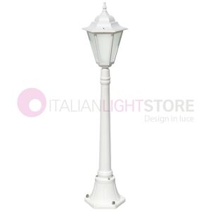 LIBERTI LAMP linea GARDEN Dafne Bianco Lampione H.117 Lanterna Esagonale Classica Per Esterno Giardino
