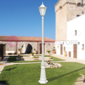 LIBERTI LAMP linea GARDEN Dafne Bianco Lampione H.215 Lanterna Esagonale Classica Per Esterno Giardino