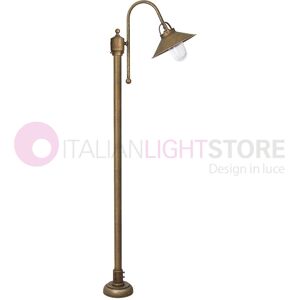 Iris Luce Fienile Lampione Da Esterno In Ottone Anticato Stile Rustico H. 148 Cm