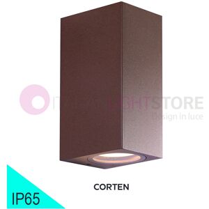 BOT Lighting Toledo2 Corten Faretto Da Esterno Doppia Emissione Design Moderno Gu10 Ip65