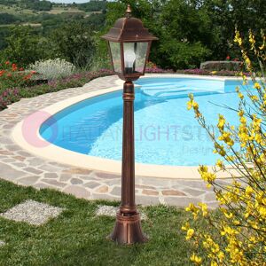 LIBERTI LAMP linea GARDEN Athena Lampioncino Palo Lampada Quadrata Classica Illuminazione Esterno Giardino