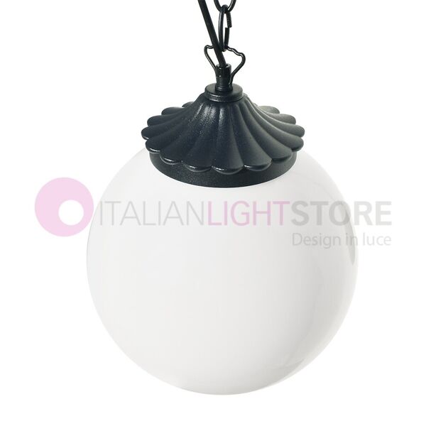 liberti lamp linea garden orione antracite lampada a sospensione da esterno con sfera globo policarbonato d.25