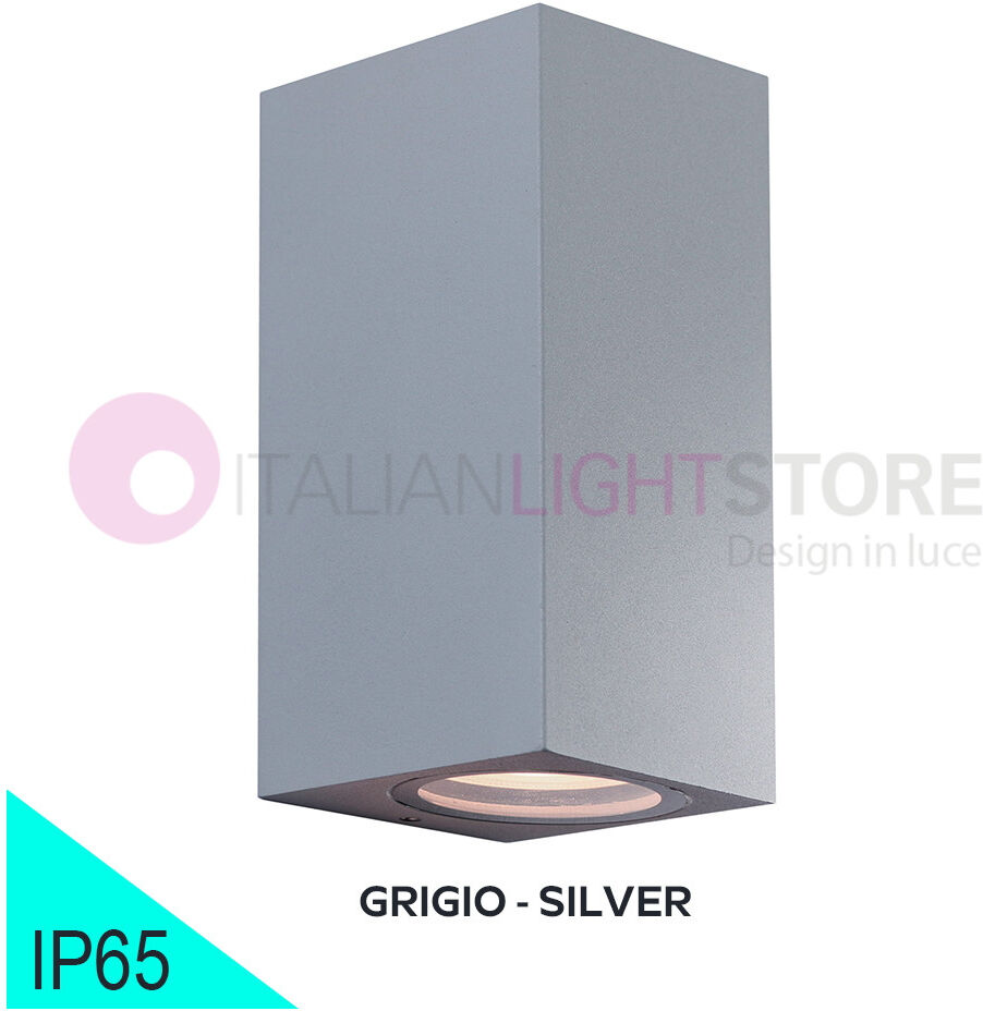 BOT Lighting Toledo2 Grigio Faretto Da Esterno Doppia Emissione Design Moderno Gu10 Ip65