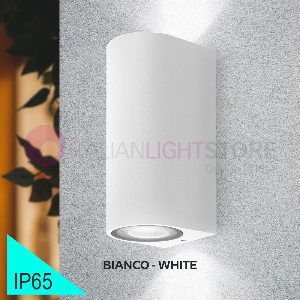 BOT Lighting Cordova2 Bianco Faretto Da Esterno Doppia Emissione Design Moderno Gu10 Ip65