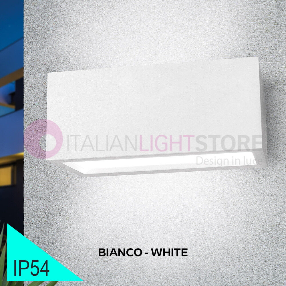 BOT Lighting Vigo1 Bianco Applique Rettangolare Da Esterno Design Moderno Ip54