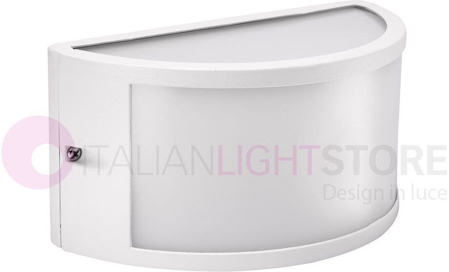 BOT Lighting Segovia1 Bianco Applique Mezzaluna Da Esterno Design Moderno Ip54