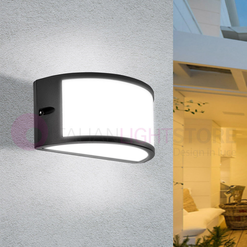 BOT Lighting Segovia1 Antracite Applique Mezzaluna Da Esterno Design Moderno Ip54