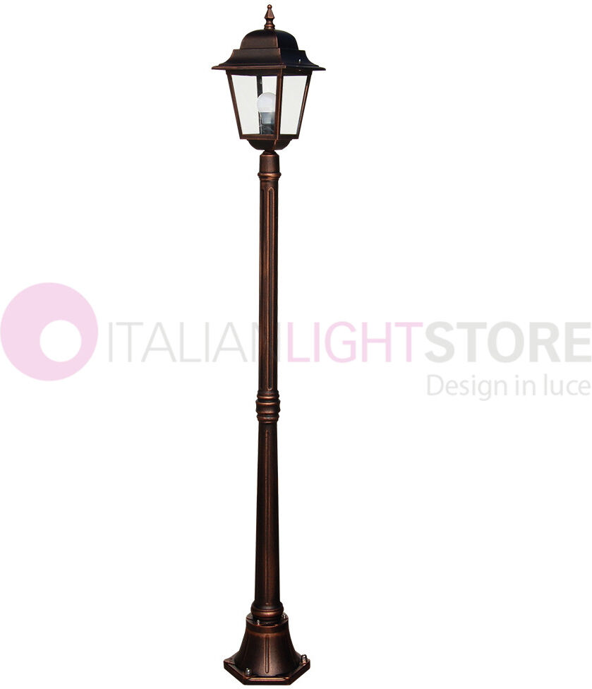 LIBERTI LAMP linea GARDEN Athena Lampioncino Palo Lanterna Quadrata Illuminazione Esterno Giardino