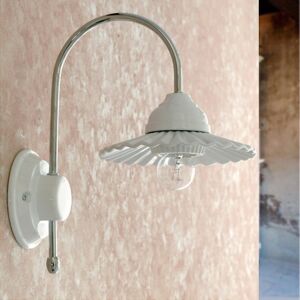 Iris Luce Bianca Applique Ceramica Specchio Bagno