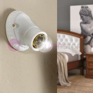 Ceramiche Borso Bellavista Mini Lampada A Parete Faretto Obliquo Ceramica Bianca