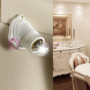 Ceramiche Borso Bellavista Mini Lampada A Parete Faretto Obliquo Ceramica Rustico Country