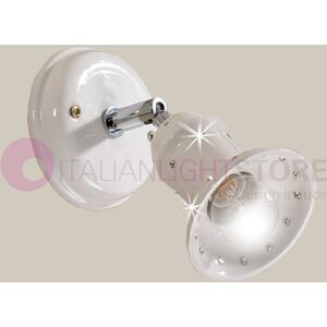 Ceramiche Borso Florence Lampada Spot Orientabile In Ceramica Con Cristalli